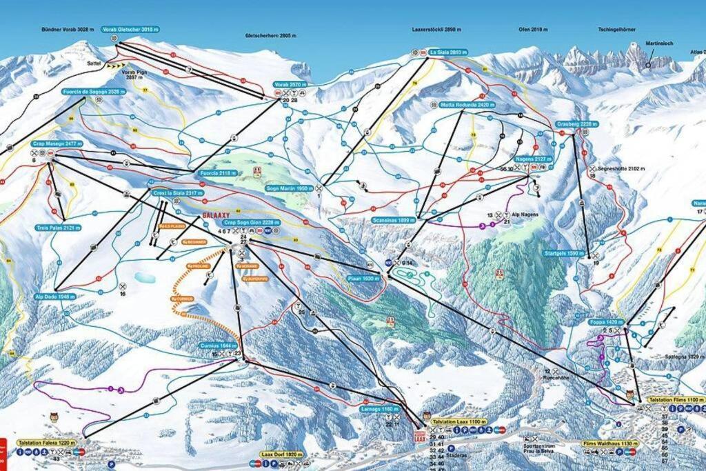 2.5 Room Apartment In Center Of Flims. Ski In/Out 외부 사진